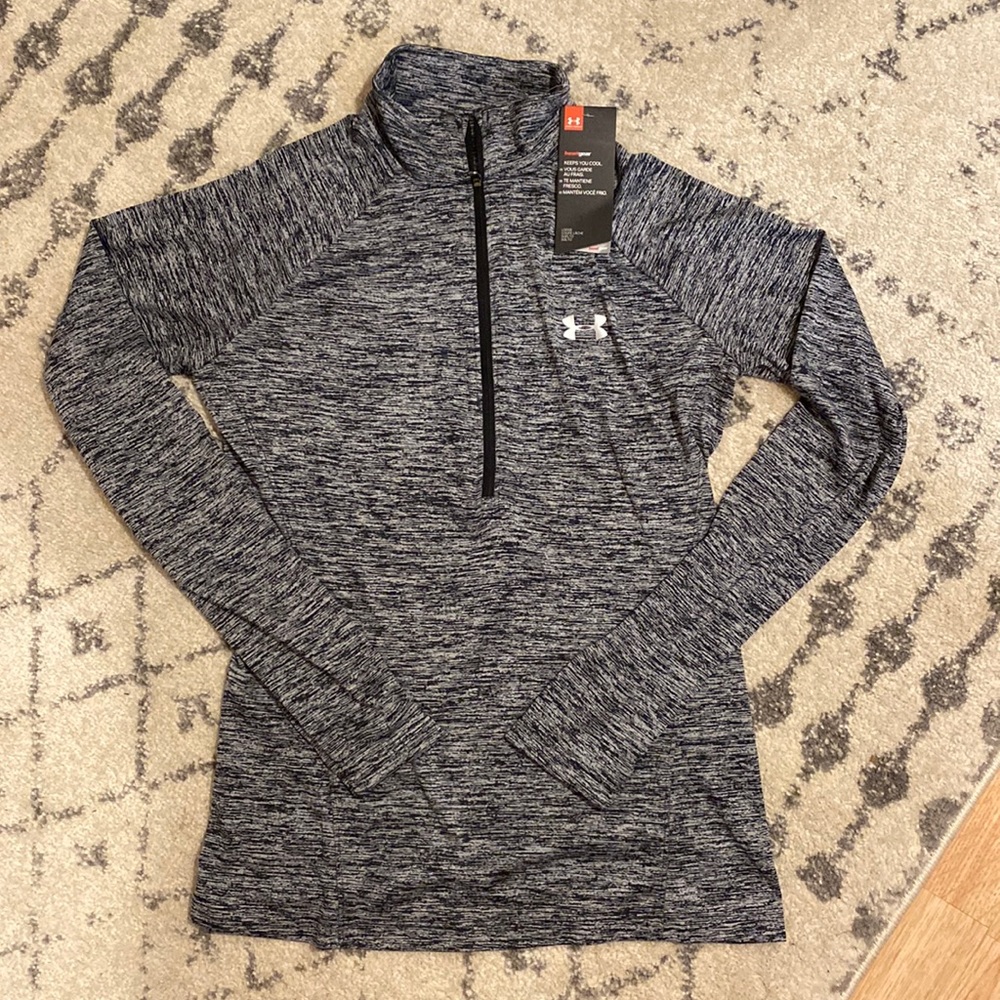 Under Armour Quarter Zip Small gray/black lightweight